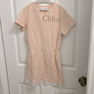 Chloe’s pink dress